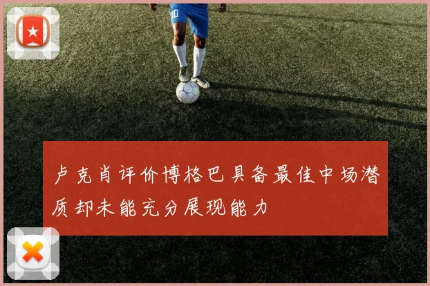 卢克肖评价博格巴具备最佳中场潜质却未能充分展现能力